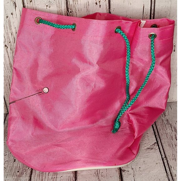 12" Vintage 1988 FOOFUR Blue Bloodhound Dog Phil Mendez Golfing Drawstring Bag - Picture 3 of 4